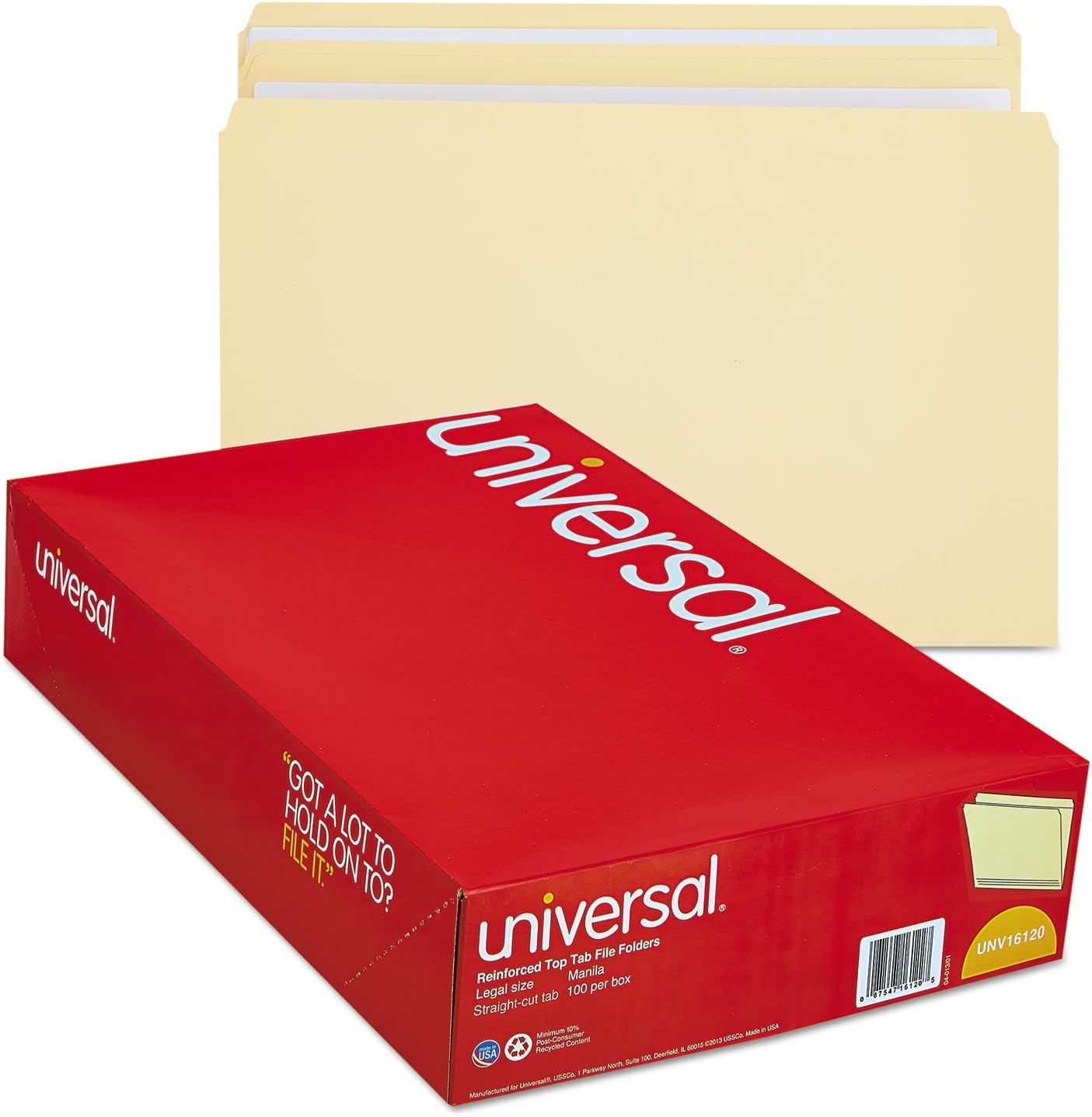 UNV16120 Universal Folder,rein,st Ct,mla,lgl