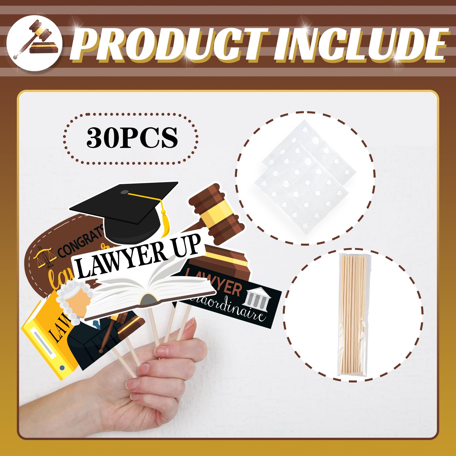 Offiziell Ein Anwalts-Banner, Anwalt Für Rechtsabschluss, Congrats Lawyer, Klasse 2024, Überlebender Der Juristen, Abschlussfeier, Party-Dekoration, Schwarz Und Gold, Glitzer