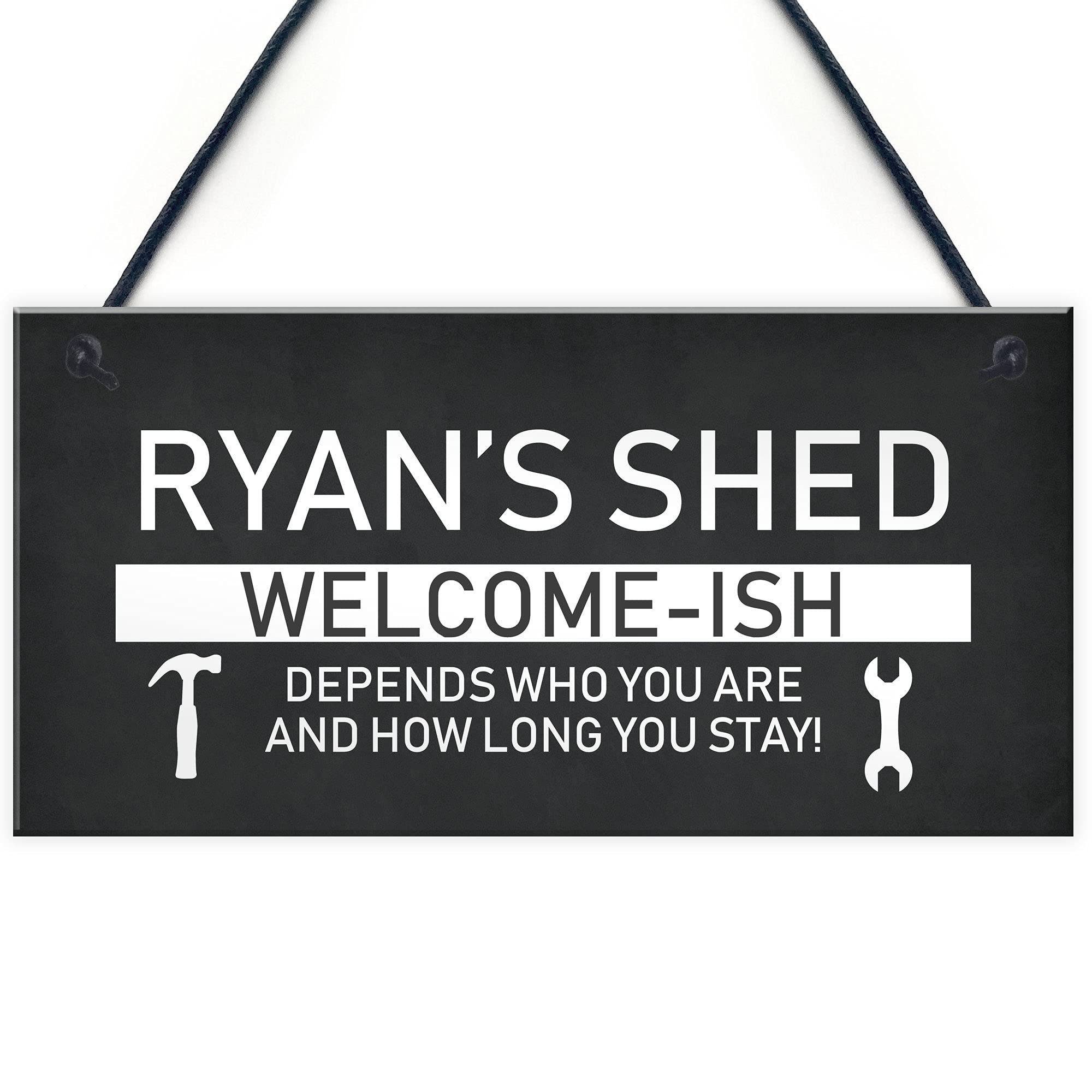 Funny Shed Sign Personalised Welcome Sign For Shed Man Cave Gift For Him Dad