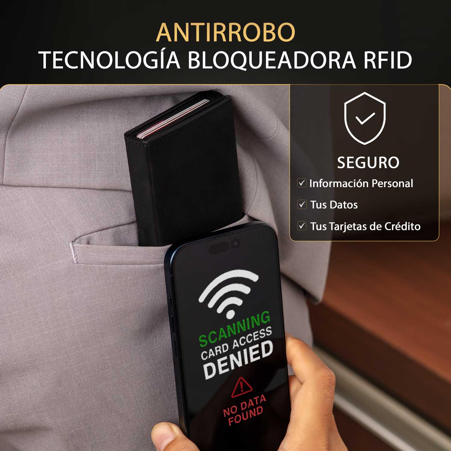 TopMost Cartera desplegable de Cuero Genuino para Hombre, Tarjetero de crédito, billeteras Ridge con Bloqueo RFID para Hombres con Ventana de identificación, Delgada, Minimalista, Capacidad de 5-9