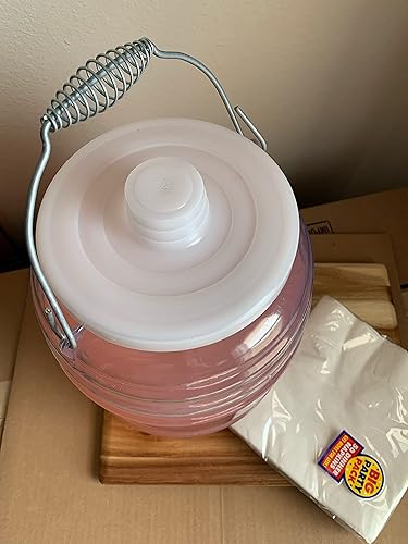 Miniatura 3 de DelizeCo Jarra de 3 galones con tapa, contenedor de agua de plástico Aguas Frescas Vitrolero, dispensador de bebidas de 3 galones, dispensador de