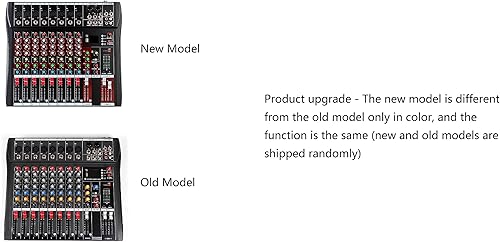 Miniatura 7 de Consola de mezcla profesional de 8 canales Mezclador de audio Bluetooth Digital USB MP3 Entrada 48V Phantom Power Estéreo DJ Studio Audio Mezclador
