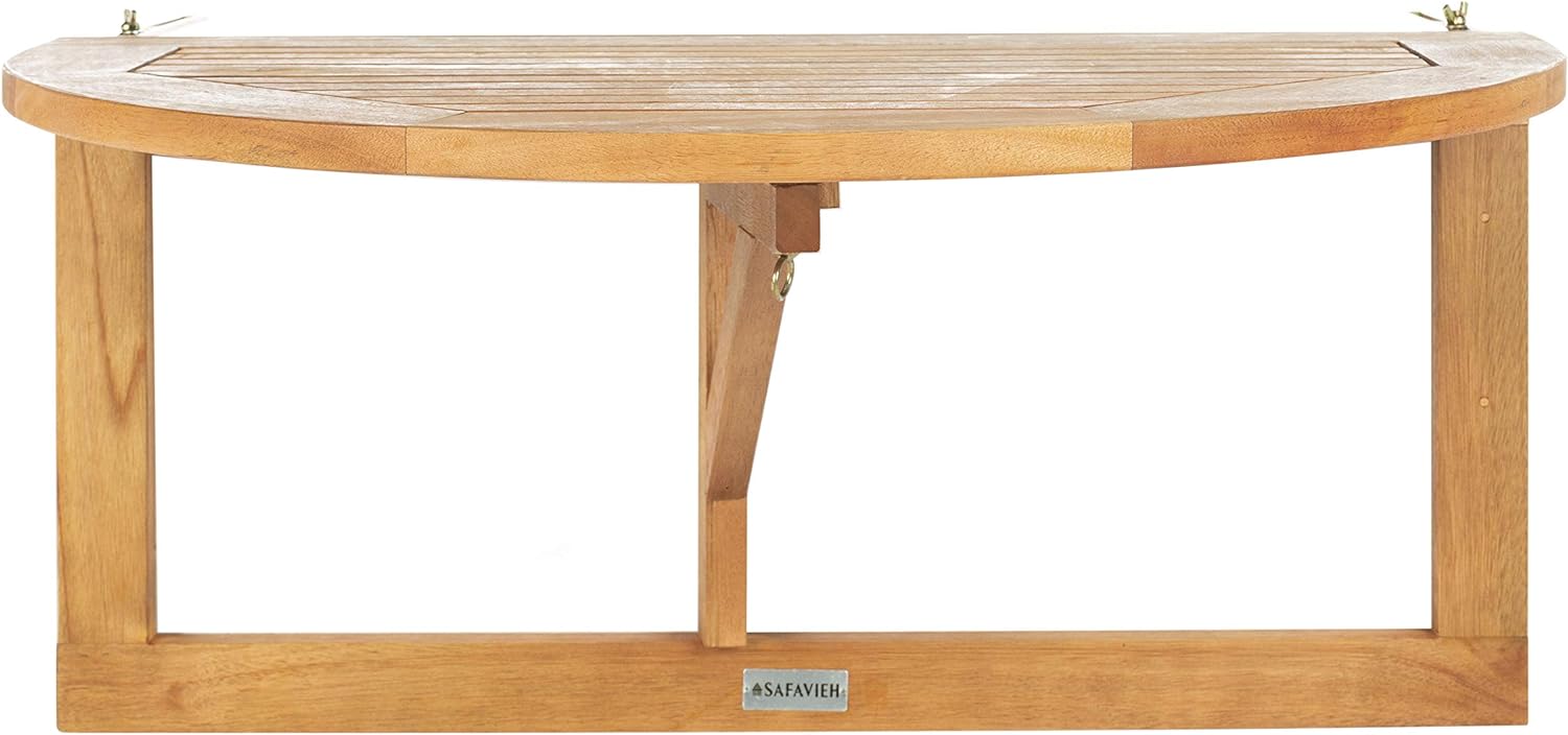 Outdoor Collection Owens Natural teak wood Balcony Hanging Half Table