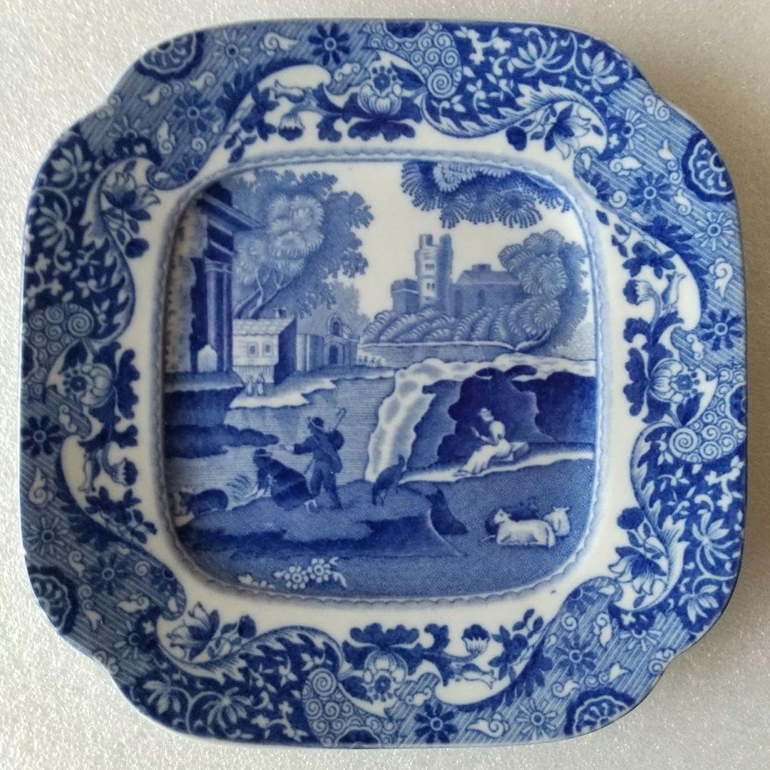 spodeスポードブルーイタリアン スクエア プラッター アンティーク スポード ブルーイタリアン スクエアプレート 1930年 アンティーク
