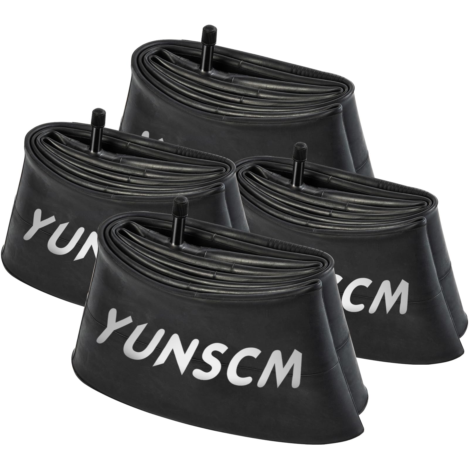 YUNSCM 4-PCS 20x4 Fat Bike Tubes 20 X 4.0 Schrader Valve 20x4.0 Fat Bicycle Tubes Compatible with 20" X 3.5/4.0" E-Bike Bcycle Fat Tire Tubes