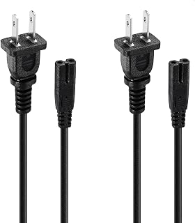 PS5 Power Cord & Xbox Series X/S Power Cable - 2 Pack Replacement AC Cord for PlayStation 5/PS4 Slim/PS3, Xbox One X/S,Series X/S - Power Supply & Durable