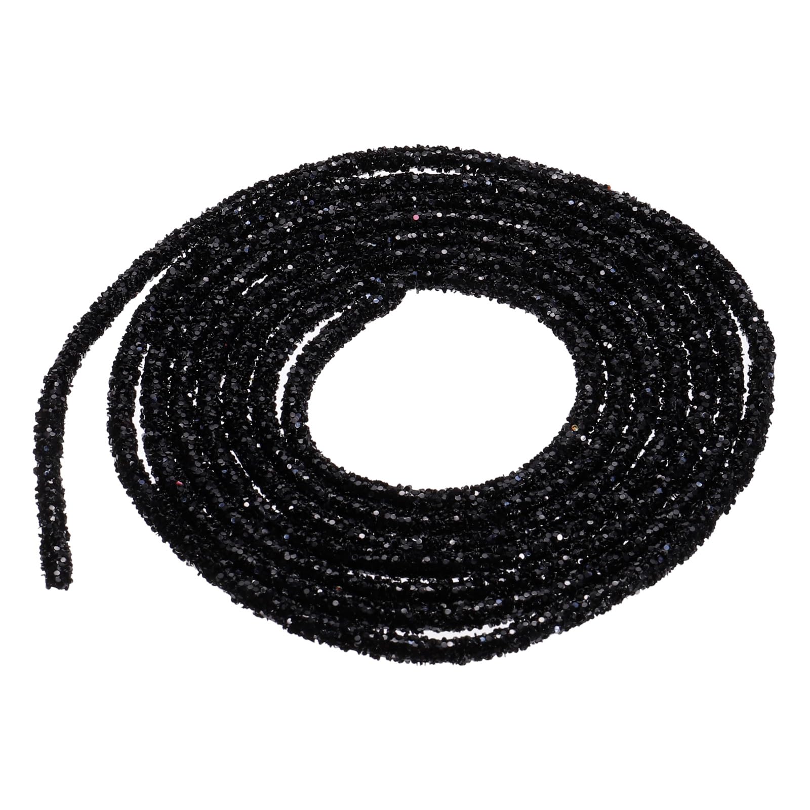 sourcing map 5 Yard 6mm 0.24 inch Glitter Sequins Rope Sequins Rhinestone Tube Cord for DIY Wedding Dresses Costume Clothing Shoes Jewelry Accessory Clear White — view 157