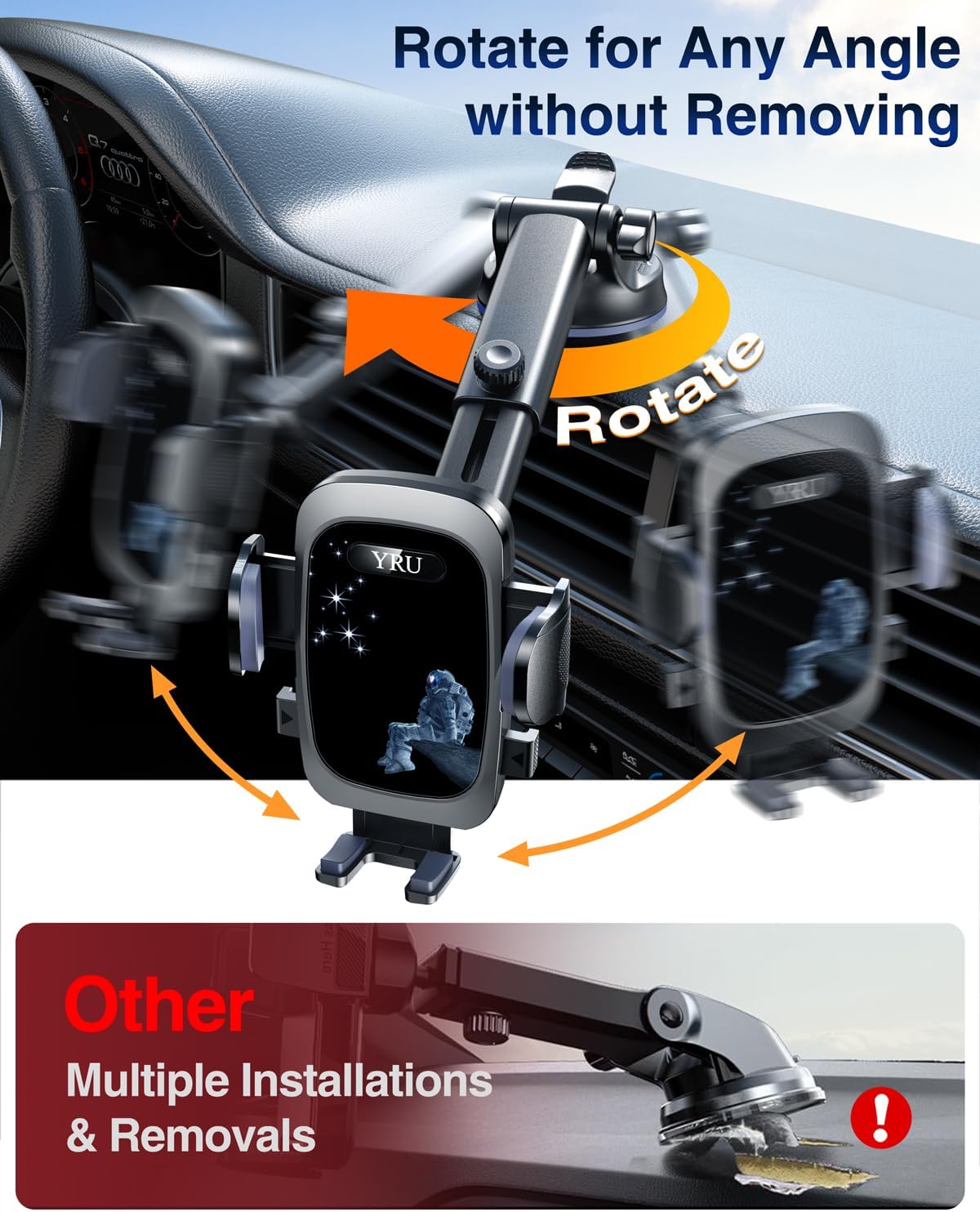 Жөнгө салынуучу viewing angles and telescopic arm