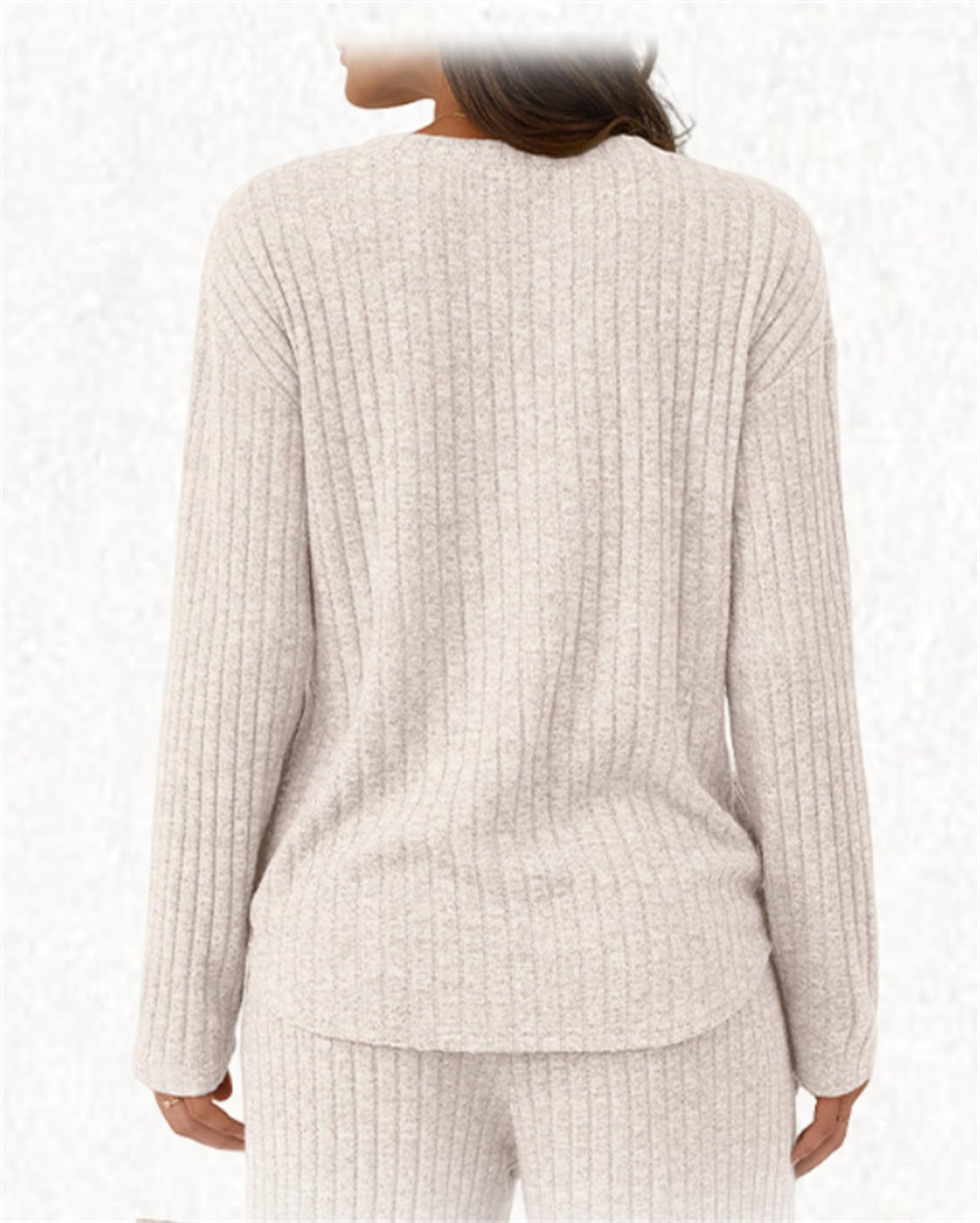 Generisch Damen Winter 2025 zweiteilige Loungewear-Sets, Trainingsanzug, passende Pyjamas, ideal für Reisen, Urlaub und den Herbst.