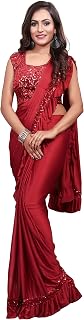 Women's Lycra Saree With Blouse Piece