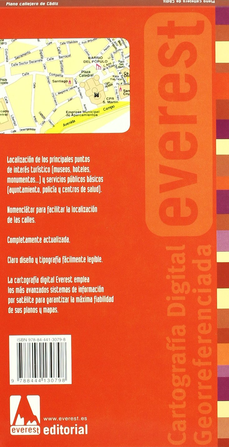 Plano Callejero de Cádiz: Con mapa de carreteras de la provincia (Planos callejeros / serie roja)