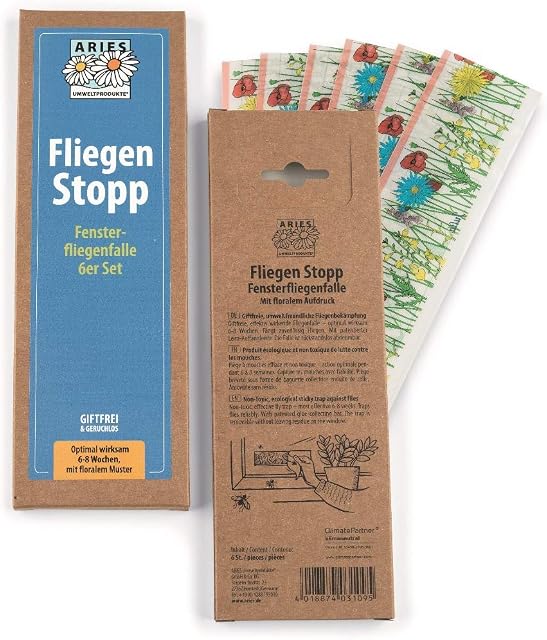 Aries Stop Window Fly Trap Set of 6, 6er Set