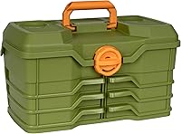 Flambeau Outdoors NextGen 6/0 Large Tackle Box - 6 Pivot Trays, 32 Compartments, Green Fishing Organizer USA Made