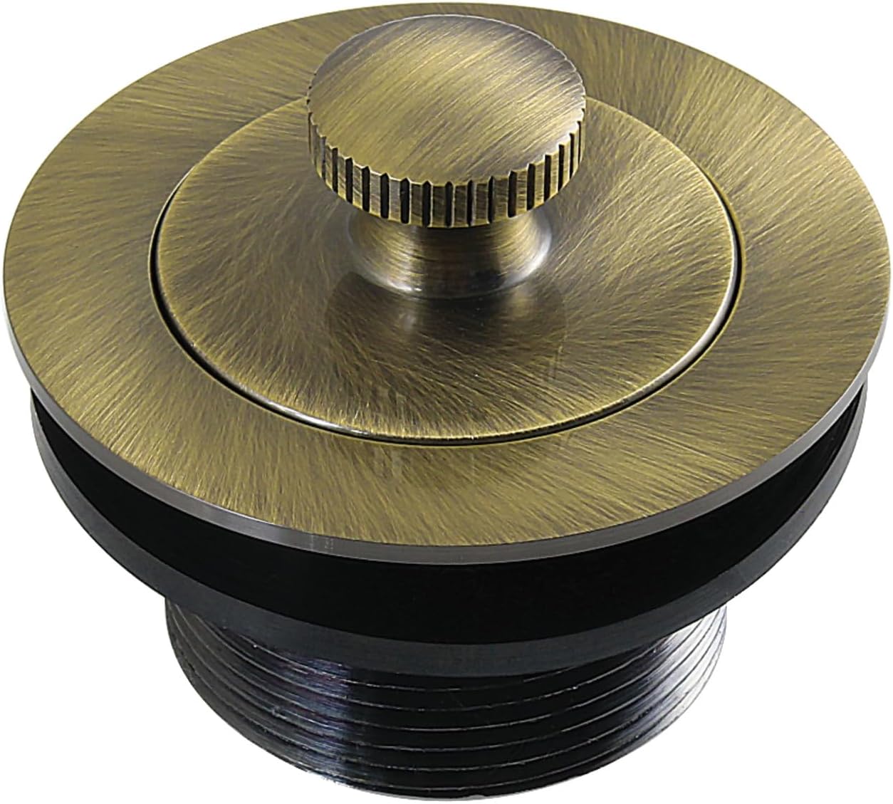 Kingston Brass DLT2083 1-1/2-Inch Brass Lift & Lock Bathtub Drain, Antique Brass
