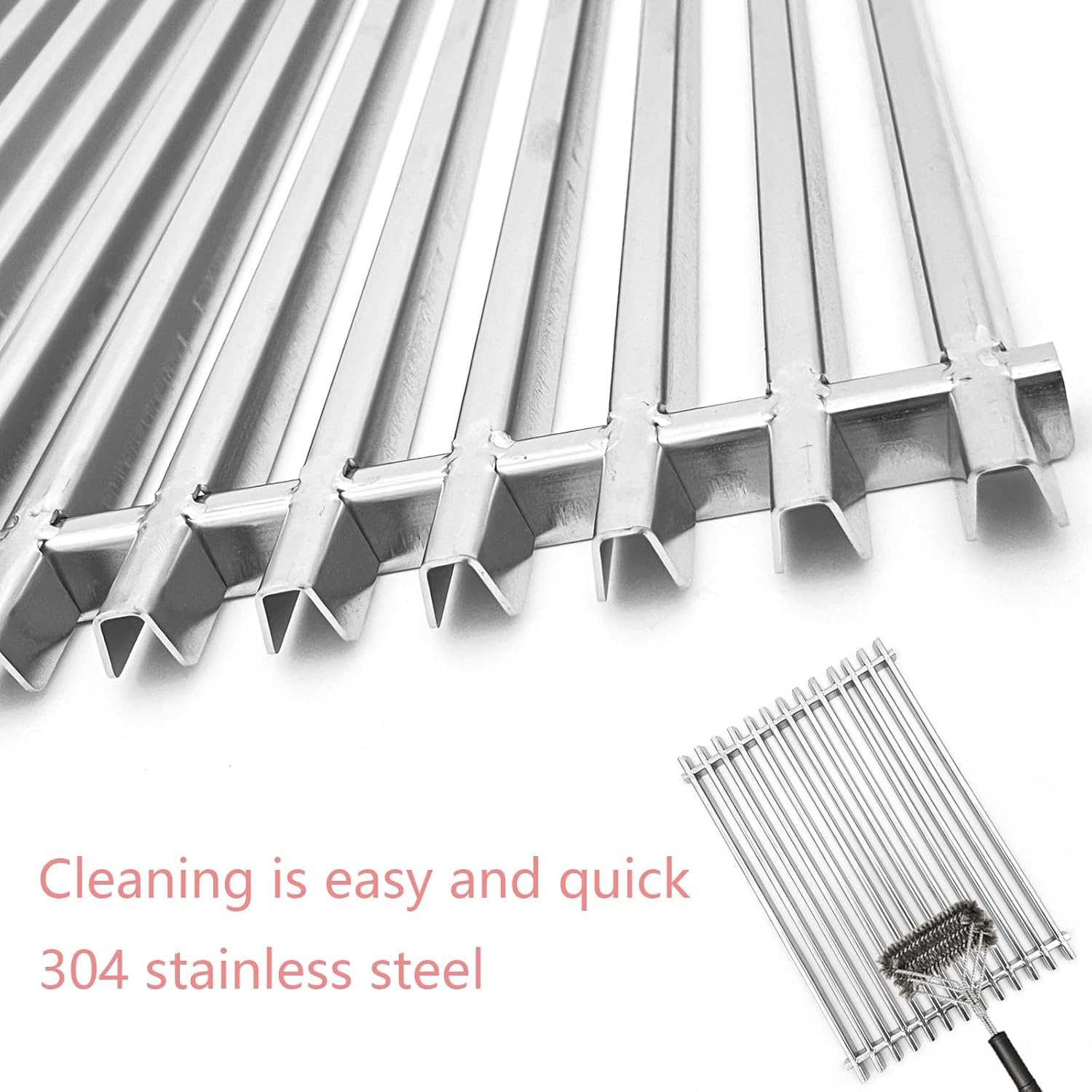 17-1/4" Stainless Steel Grid Grates for Weber Spirit E-310 E-320, S-310 S-320, Spirit 700, Weber 900, Genesis Silver B and C Genesis 1000-5000 Gas Grill 7525 7527