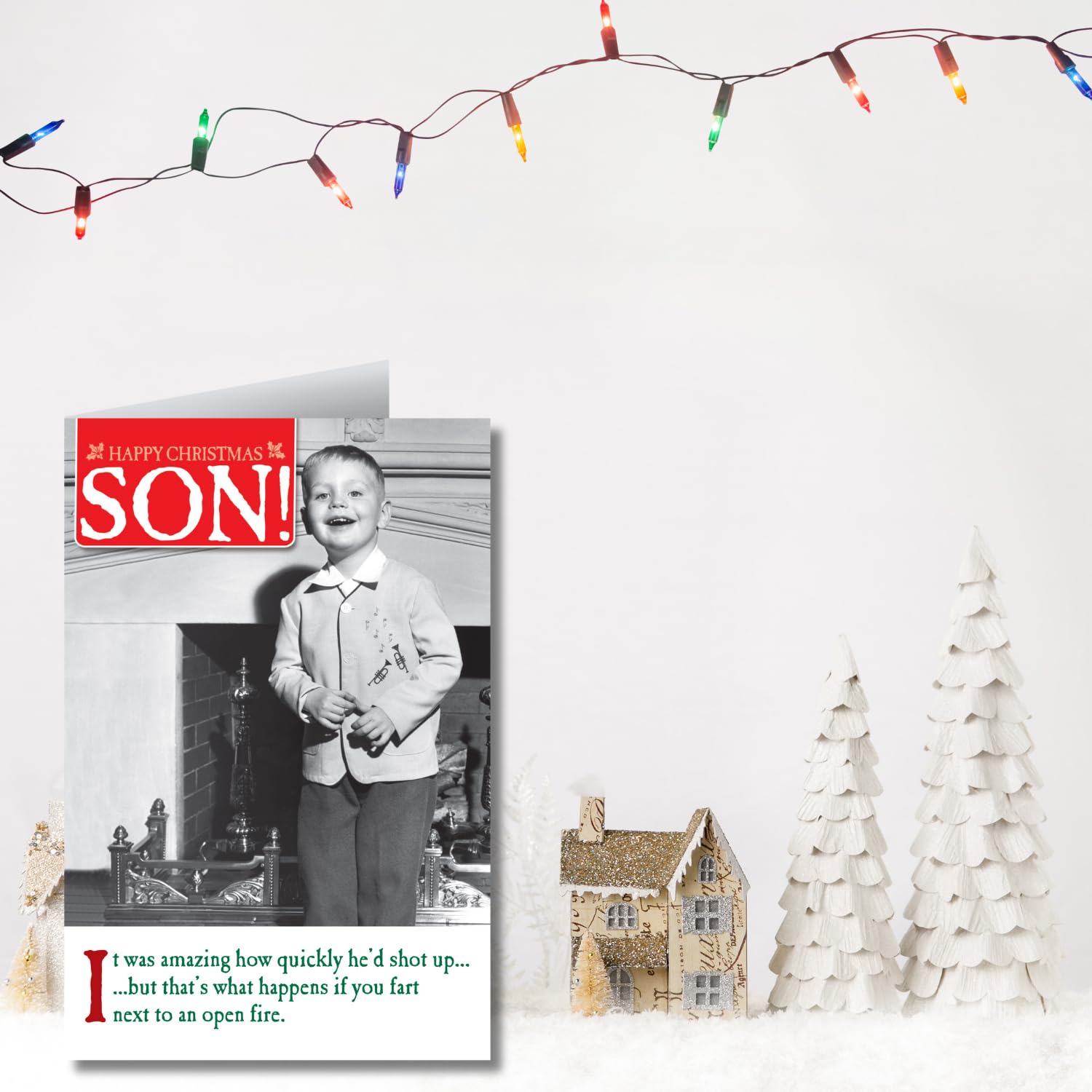 Carte De Noël Amusante Pour Fils, Carte De Noël Sarcastique Pour Fils