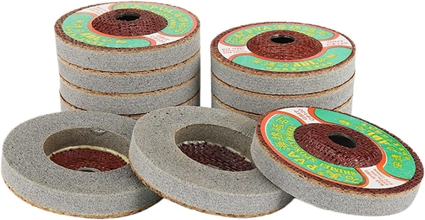 Buffing Wheel 1Pc 4inch PVA Polishing Wheel Abrasives Grinding Disc for Marble,Tile,Glass,Stone Dry Polishing Electric Rotary Tool Accessories(400)