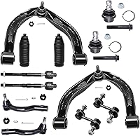 Detroit Axle 12pc Front Suspension Kit for Nissan Titan Armada Infiniti QX56 - Upper Control Arms Ball Joints Tie Rods Sway Links