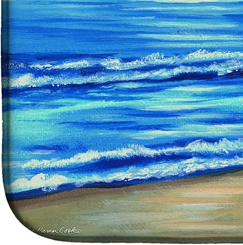 Miniatura 4 de Caroline's Treasures 7318DDM Corgi Beach Ride on Horse - Tapete de secado de platos absorbente para encimera de cocina, tapete escurridor de platos