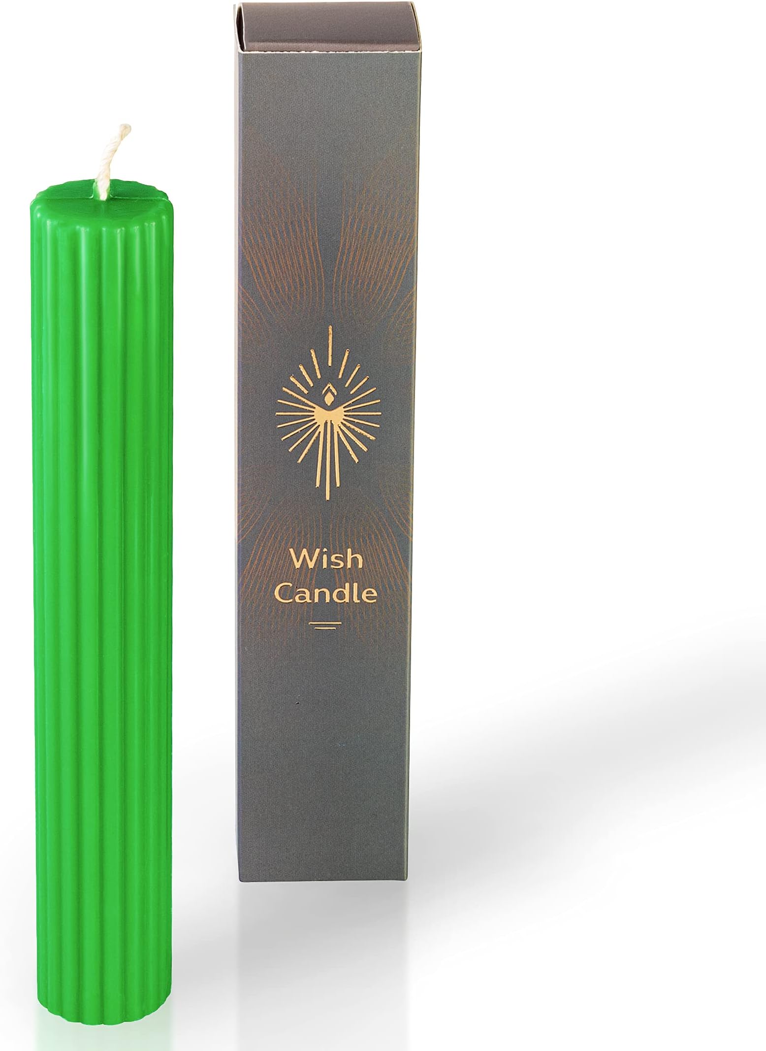 Wish Candle - Spell Money Drawing - 7.5 Inch / Blessed by Real Monks / Green Pillar / Attraction Manifestation Prosperity Altar Chakra Ritual Spiritual Witchcraft Magick Prayer(Hoodoo Wiccan Pagan)