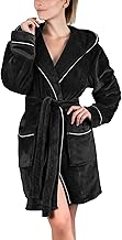 Gräfenstayn Women's Fluffy Bathrobe with Hood – Fluffy Fleece – Oeko-Tex Standard 100 – Short Bathrobe – Size S – XXXL