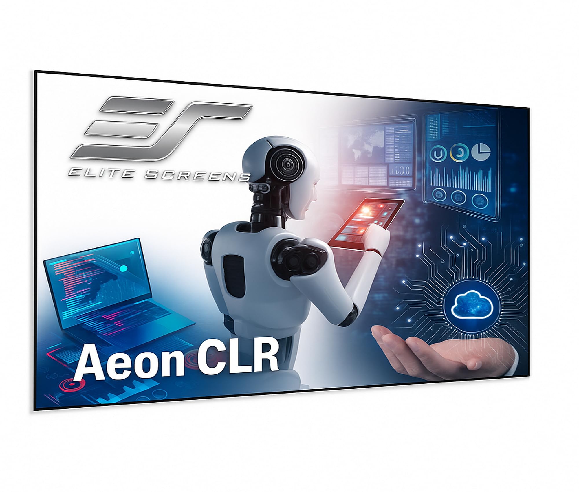 Elite Screens 123 inch UST ALR Projector Screen 16:9 4K 95% Ceiling Ambient Light Rejecting Edge Free Fixed Frame Projector Screen Indoor Movie Home Theater, Aeon CLR AR123H-CLR