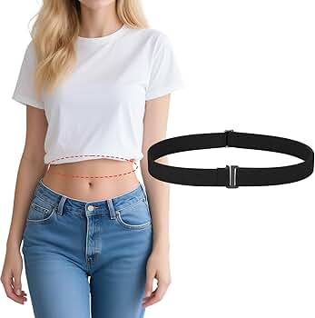 SANSTHS Crop Top Tuck Band for Women Adjustable Tucky Waist Belt