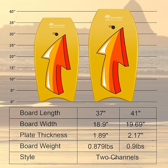 BIGTREE Bodyboard Kickboard Surfboard Wakeboard Pool 37 Single Arrow