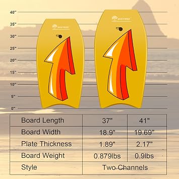 BIGTREE Bodyboard Kickboard Surfboard Wakeboard Pool 37 Single Arrow