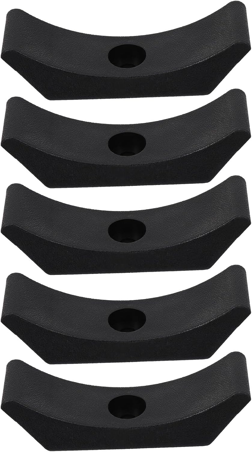 Kisangel 5 Pcs Dumbbell Holder Racks Compact Dumbbell Storage Stands for Home Gym Fitness Equipment Floor Protection Black PP Material