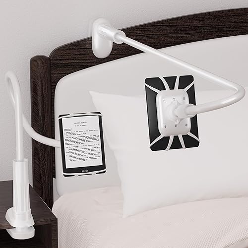 Soporte para Kindle de cuello de cisne para leer en la cama  antideslizante Soporte de teléfono para cama, accesorios de soporte Kindle Paperwhite,