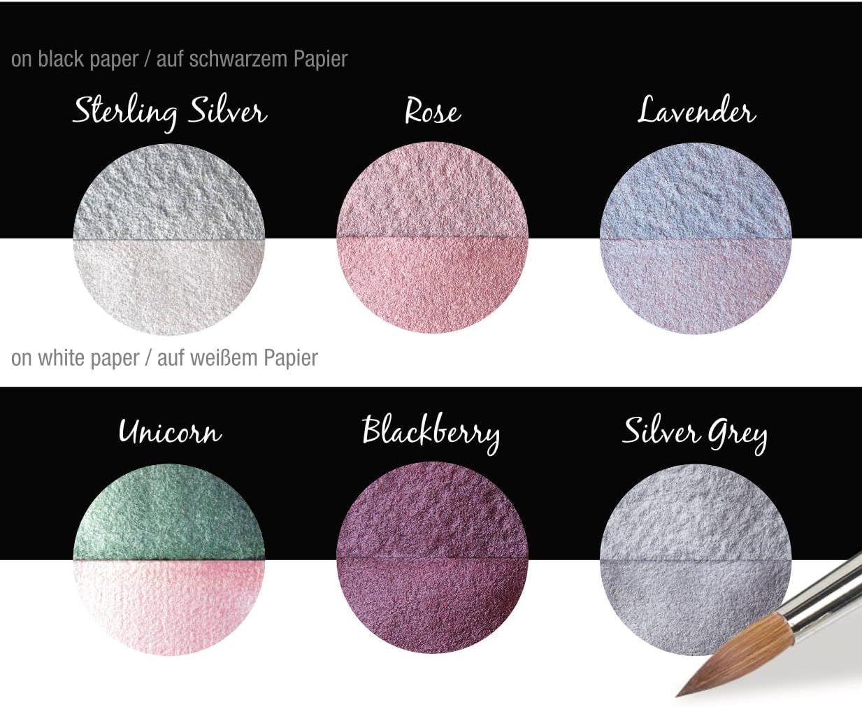 COLIRO Artist Mica Pearl Watercolor Paint, M760 Fairytale (6 Color Set) by Finetec GmbH