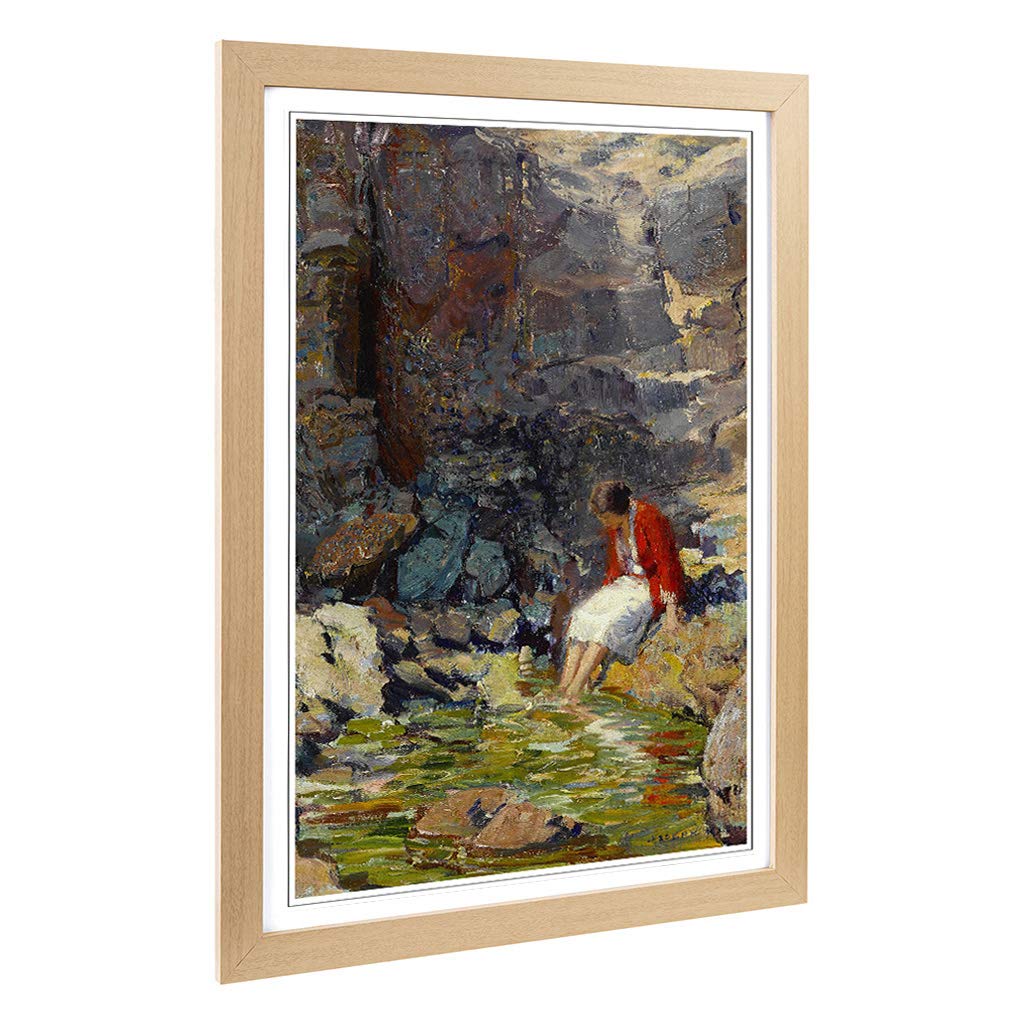 Big Box Art Framed Print of Joseph Kleitsch Enchantment Design | Wall Art Picture | Home Decor for Kitchen, Living, Dining Room, Bedroom, Hallway, Office, Oak, A2 / 24.5x18 Inch / 62x45cm