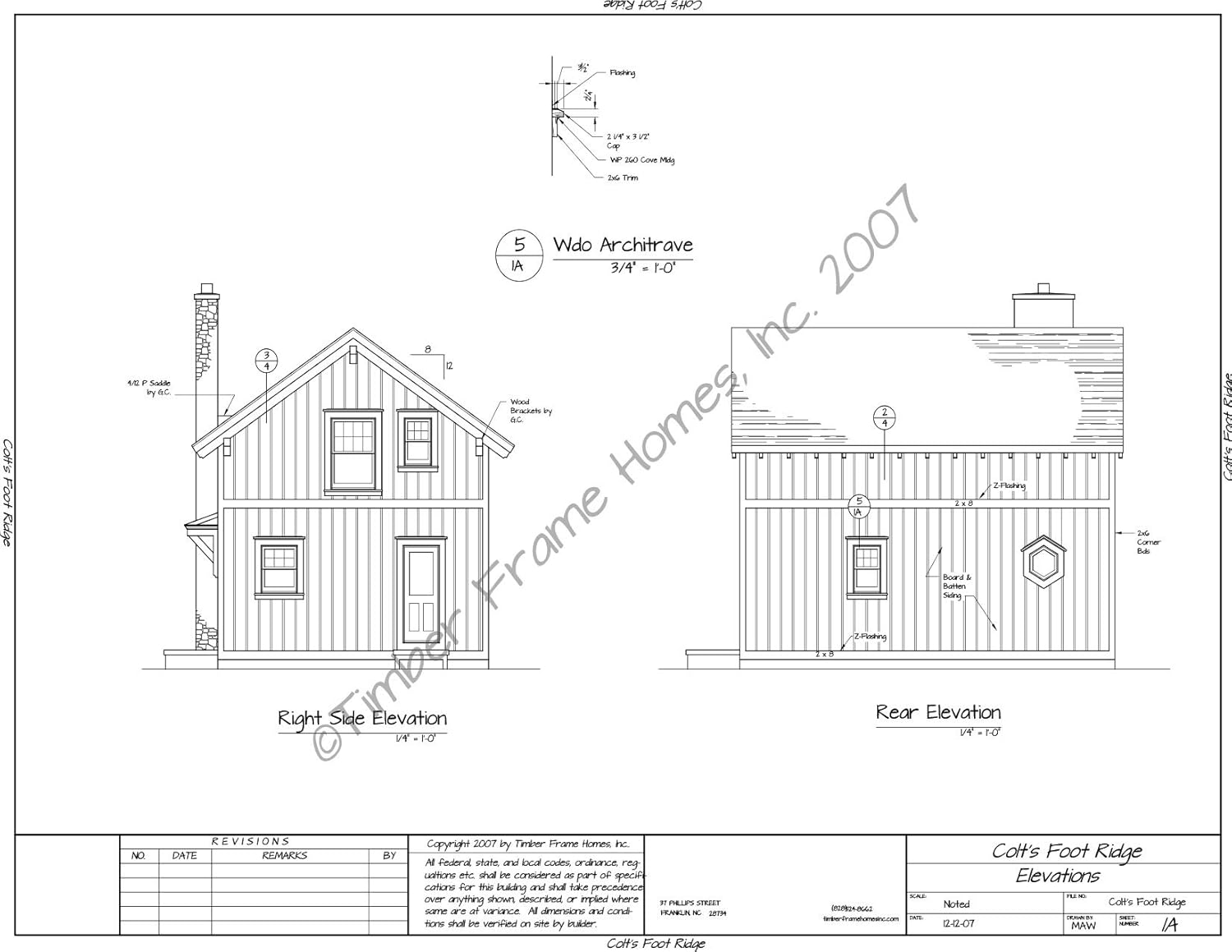 Home Plans - The Colts Foot Ridge Timber Frame (CAD) - - 