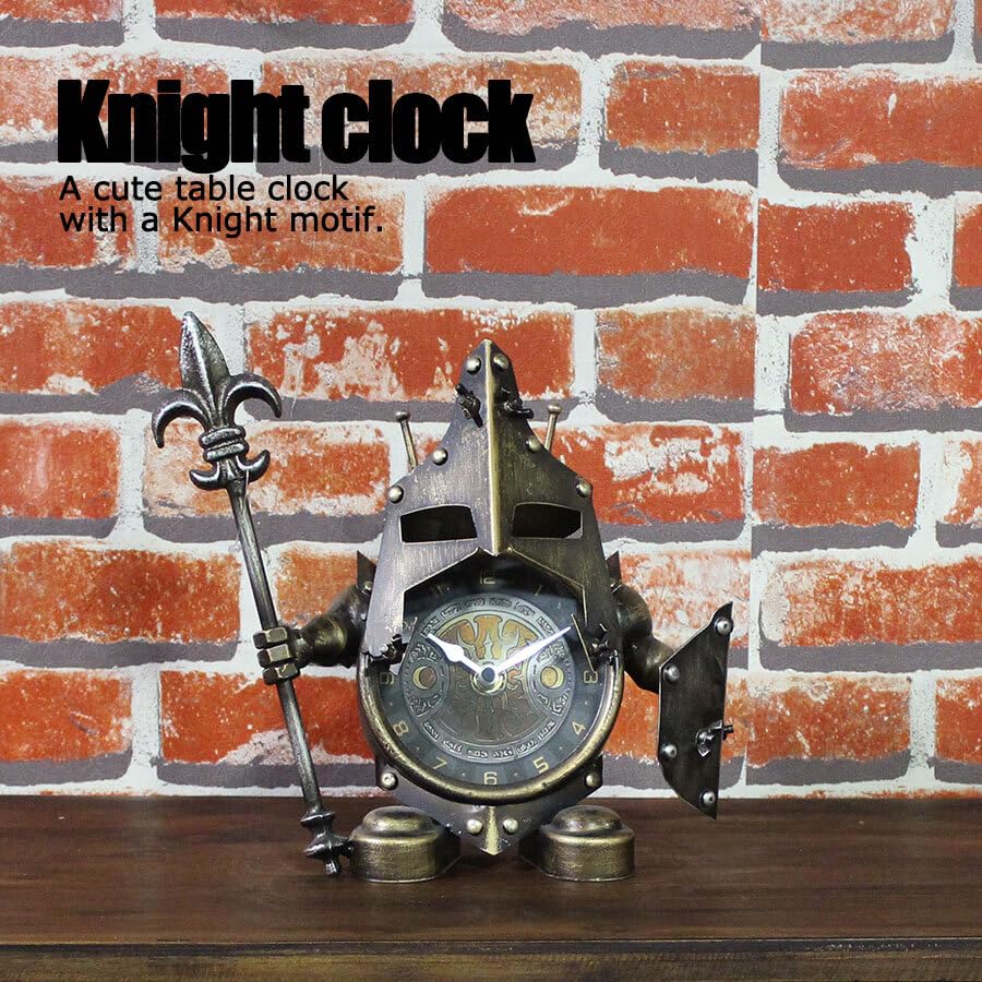 Amazon.co.jp: ノーブランド品置き時計置時計ナイト騎士ブリキ