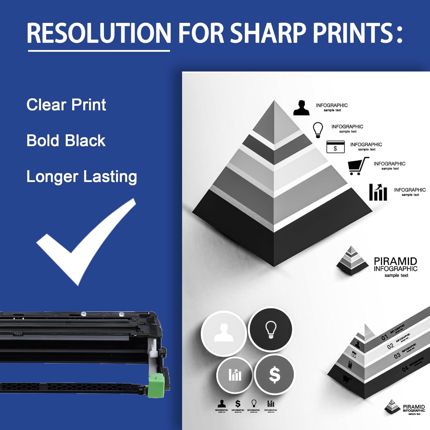 DR-229CL Drum Unit 2-Pack Replacement for Brother DR-229CL DR229 CL Drum Unit to Use with HL-L3280CDW HL-L3295CDW MFC-L3765CDW MFC-L3780CDW Printer (Only Drum)