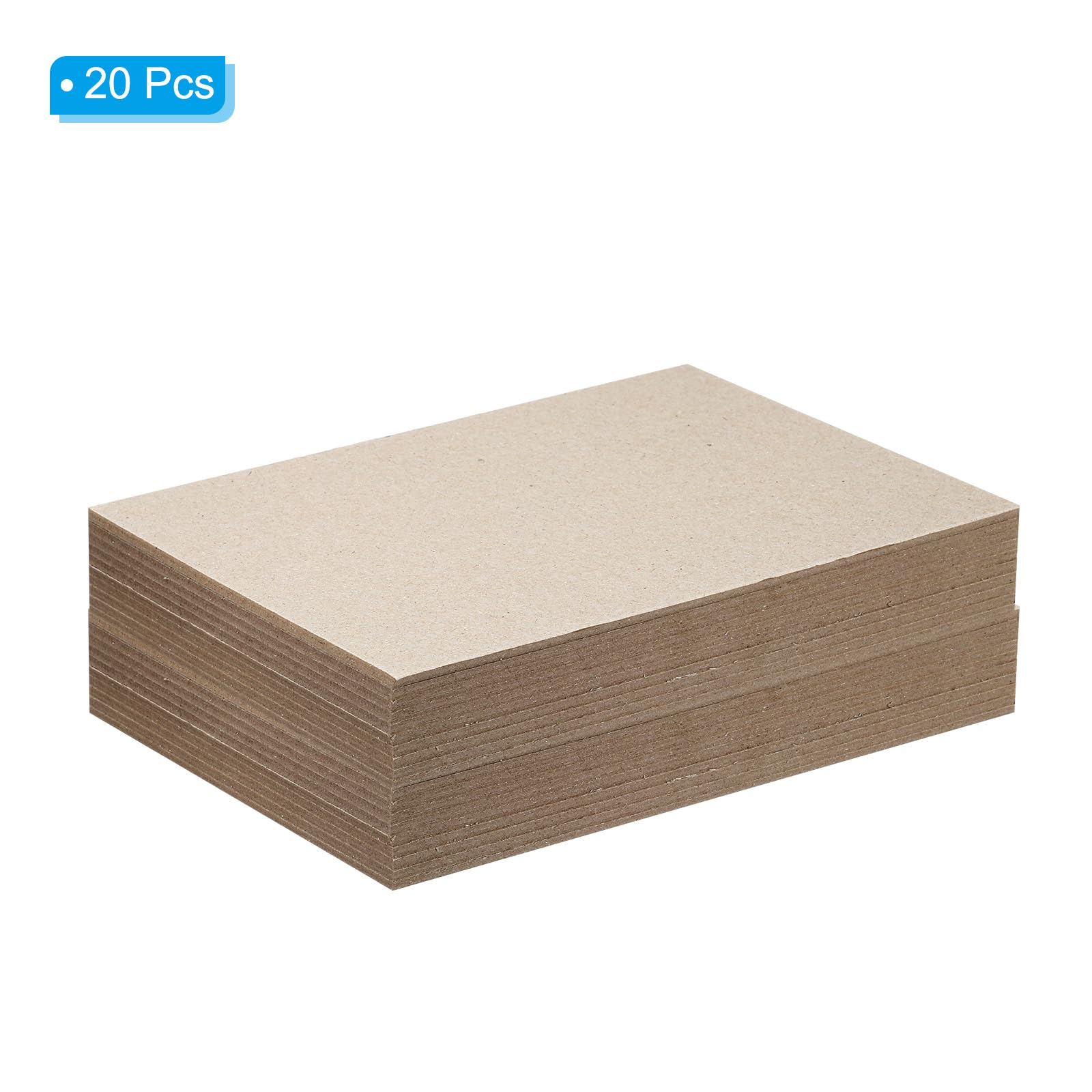 PATIKIL 7x5x0.1" Chipboard Sheets, 20Pcs Thick Book Board Binders Board Sturdy Bookbinding Supplies for Book Binding Cover Gray - Image 3