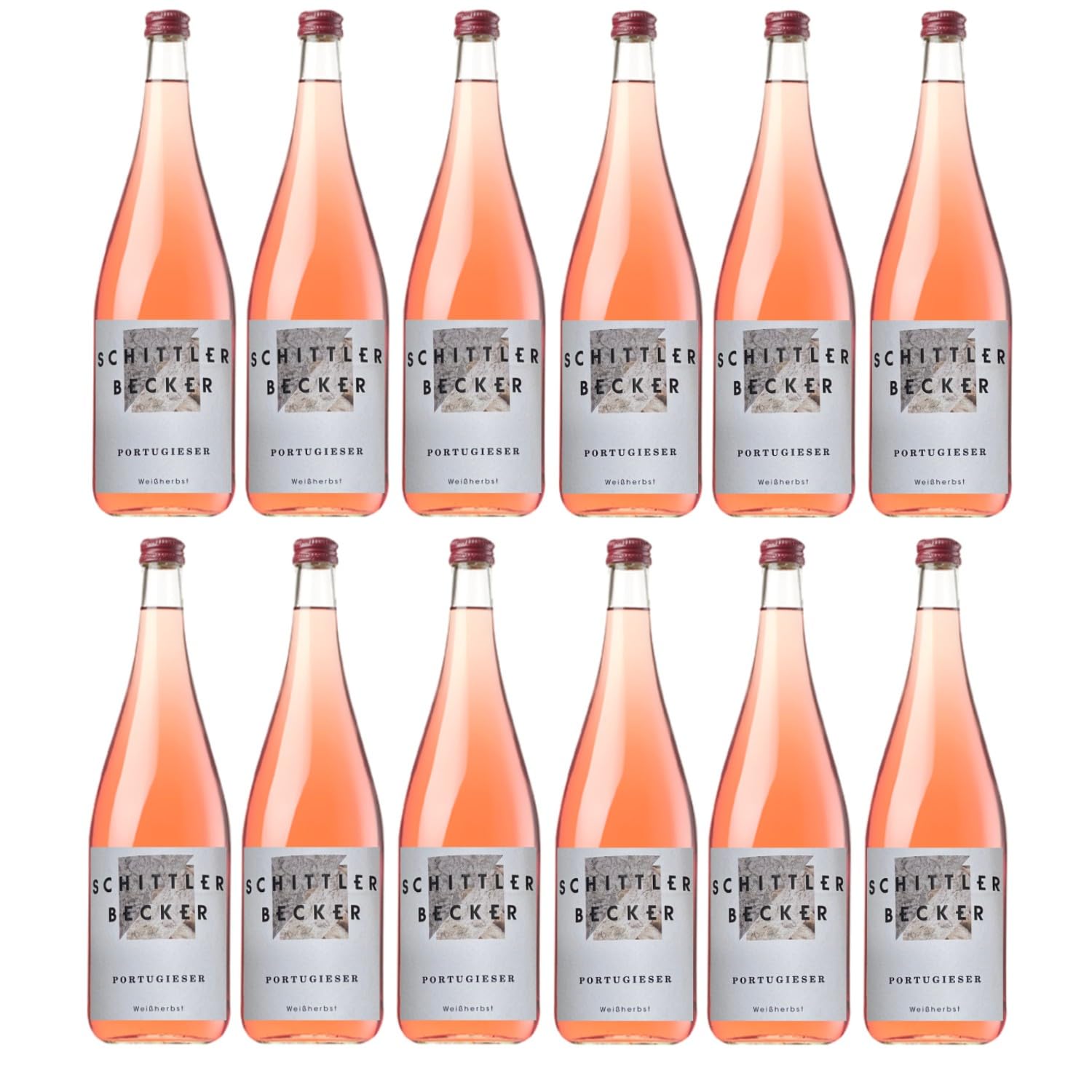 Schittler-Becker Portugieser Weißherbst Roséwein lieblich mild vegan Deutschland inkl. FeinWert E-Book (12 x 1,0 l)