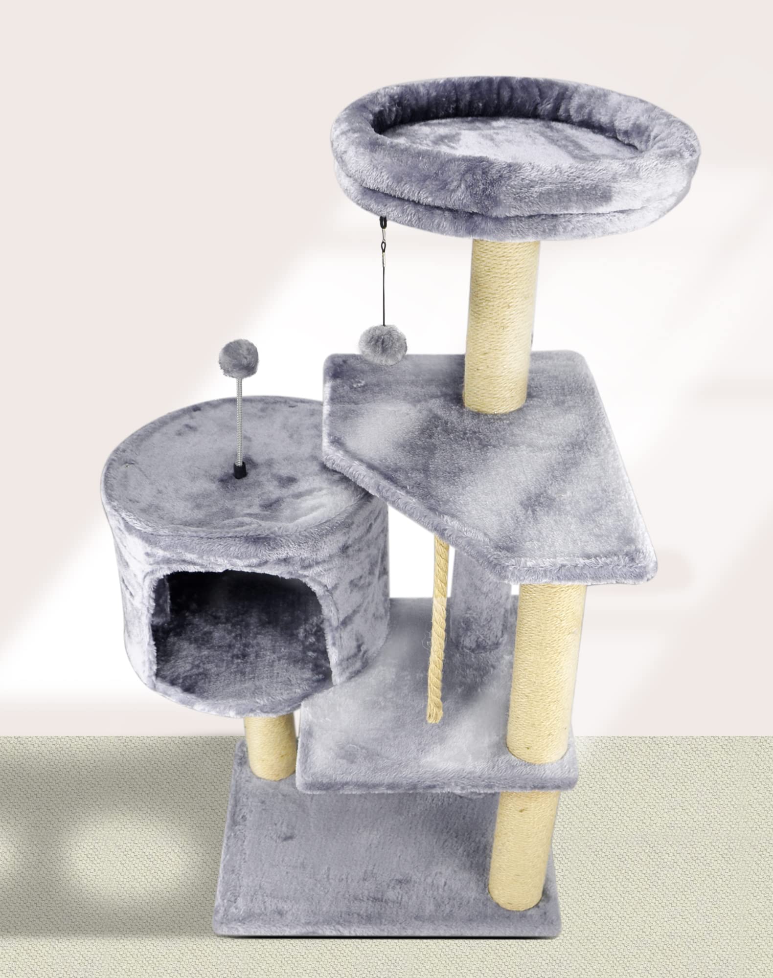 TINWEIUS 01A Cat Tree Scratching Toy Activity Centre Cat Tower Furniture