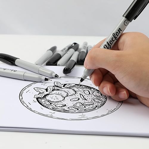 Miniatura 7 de Ultra Fine Point Black Permanent Markers, 24 Pack Ultra Fine Point Black Permanent Marker set, Works on paper, Plastic, Stone, Glass, Metal