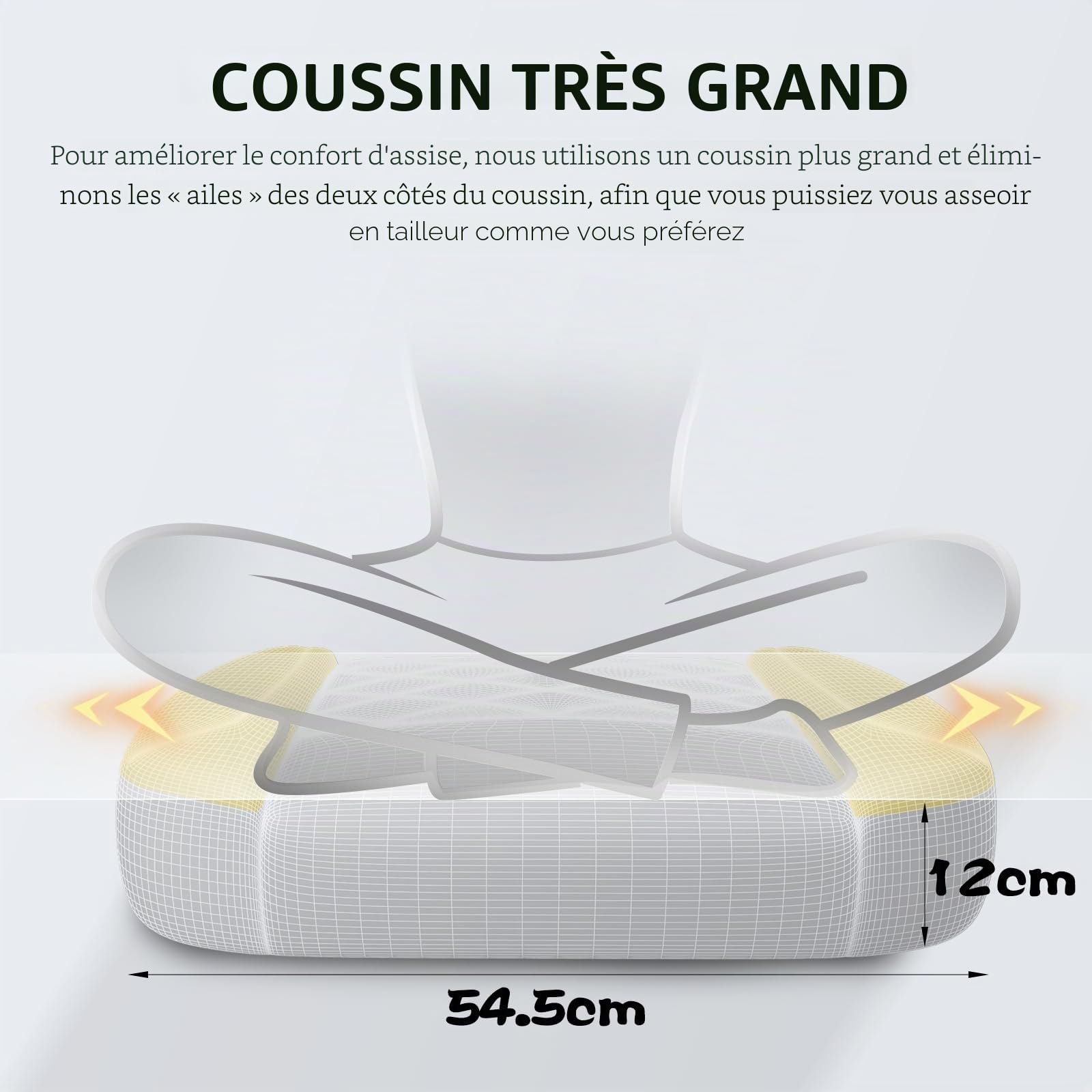 PZDO Chaise Gaming Bureau Ergonomique Chaise Gamer avec Tissu High-Tech, Siege Gaming avec Repose-Pieds, Rembourrée Gaming Chair, Fauteuil Gamer pour Adultes(Noir)