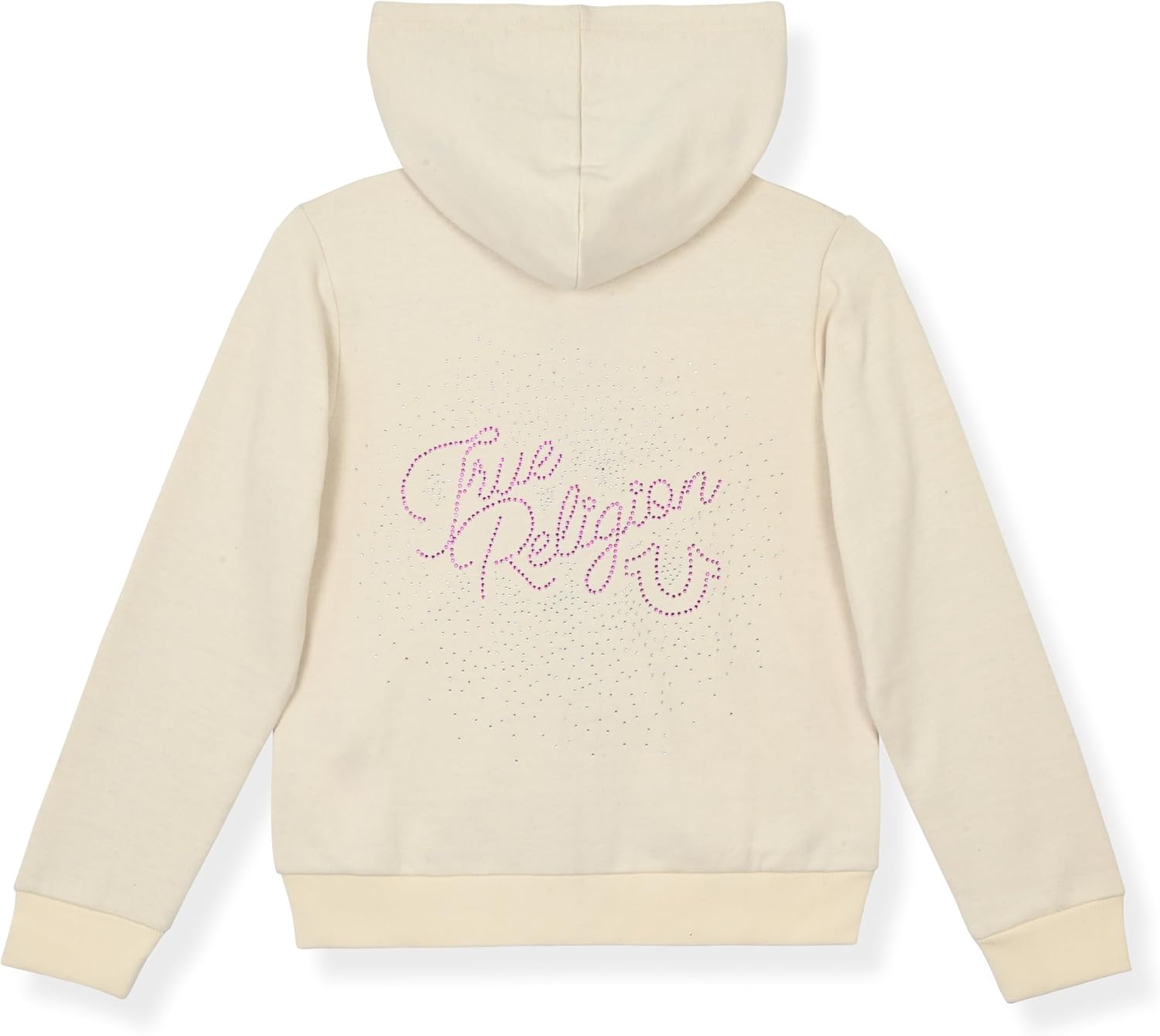 True Religion Girls 3 Piece Fleece Set – Hoodie, Tee Shirt & Jogger/Legging Outfit, Rhinestud & Foil Details (Sizes 4-14) - Image 5