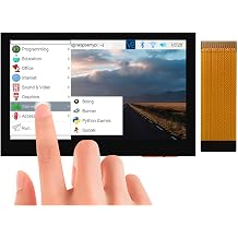 waveshare 4.3inch Touch DSI Display 800 x 480, IPS Screen, 5-Point Capacitive Touch LCD,Compatible with Raspberry Pi 4B/3B+/3A+/3B/2B/B+/A+, Compute Module3/3+/Compute Module 4