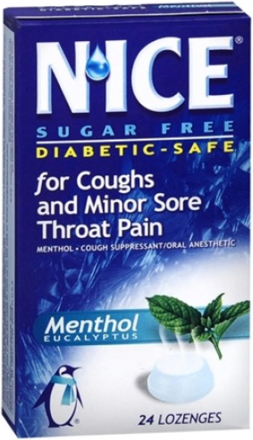 N'ice Lozenges Sugar Free Menthol Eucalyptus, 24 ea.