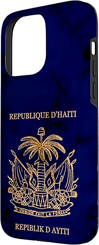 Vista 83 de iPhone 13 Pro Haití, haitiano, pasaporte de Haití, bandera de Haití. Funda