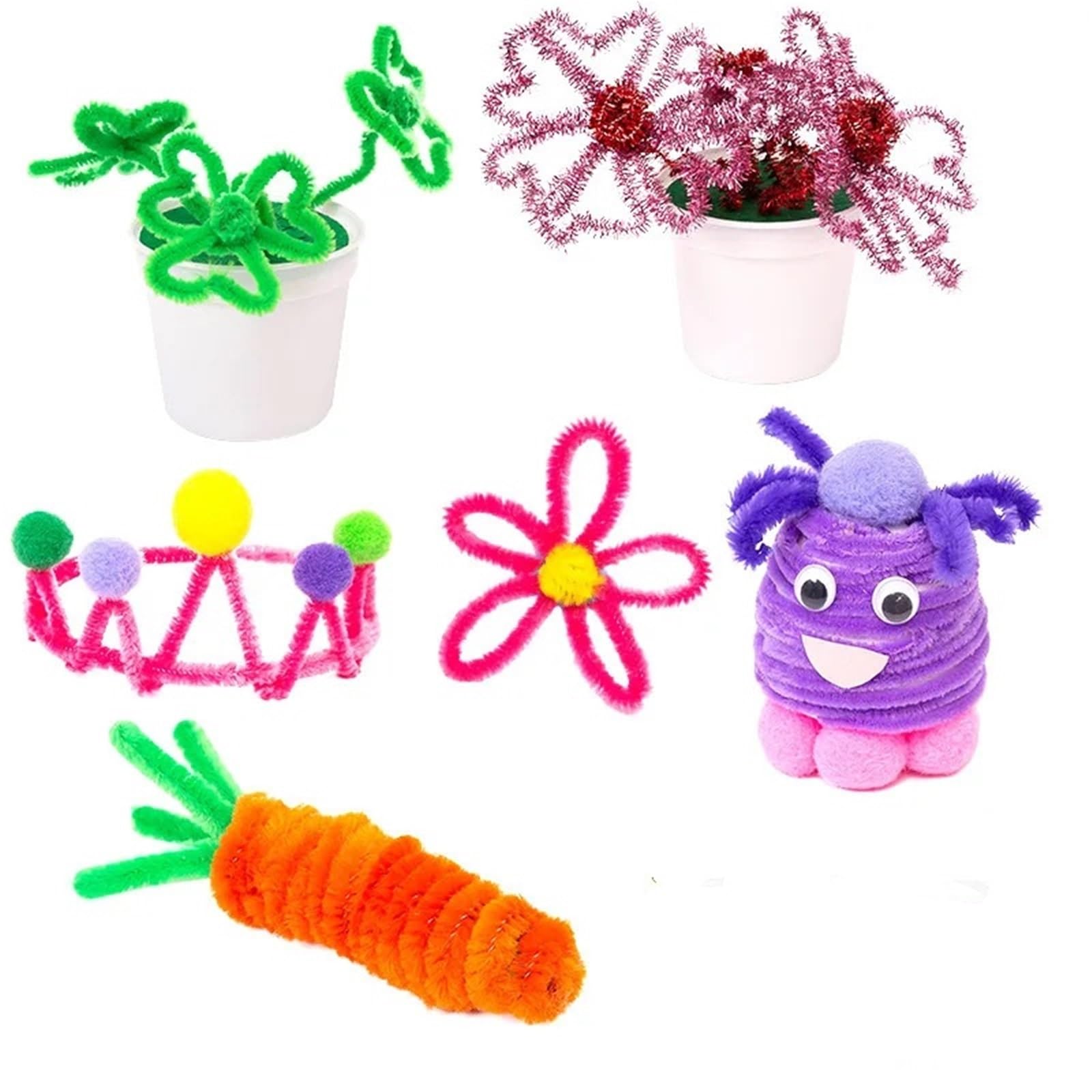 GENHH 18 Couleur Fil Chenille 1000 Pièces Cure Pipe Chenille Loisir Creatif | Pipe Cleaners Tulipes GENHH 18 Couleur Fil Chenille 1000 Pièces Cure Pipe Chenille Loisir Creatif | Pipe Cleaners Tulipes