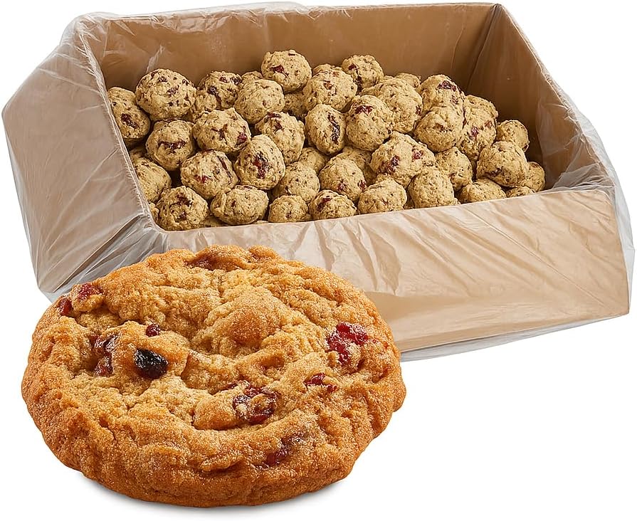 Sweet Discovery Cranberry Oatmeal Cookie Dough | Frozen Bulk Pre-Portioned 1.33oz Pieces | 240 Count Case for Food Service & Bake At Home