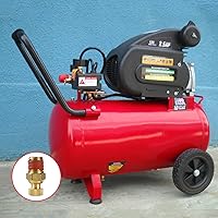 Vista 5 de SUNROAD - Válvula de drenaje de tanque de compresor de aire, pieza de repuesto de grifo de drenaje de tanque de latón NPT de 1/4 pulgadas, válvula