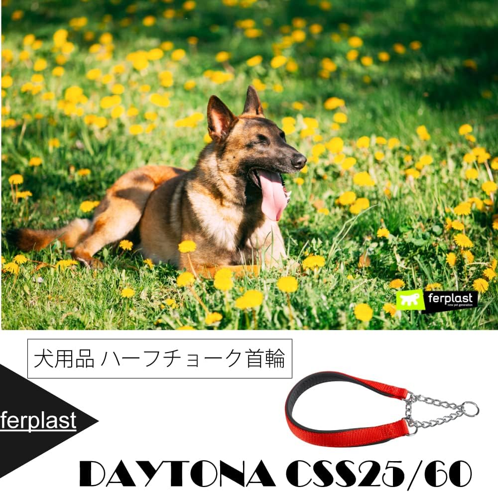 ファープラスト Farplast Daytona Half Chalk Collar, Red, CSS 25/60