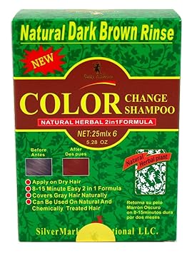 Deity Shampoo Color Change Kit Natural Herbal 2N1 Dark Brown